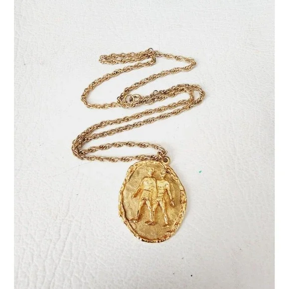 Art Jewelry Art Gemini Pendant Vintage Egyptian Revival